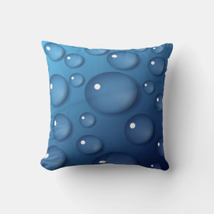Blue Water Drop Texture Cushion