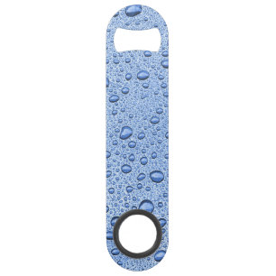 Blue water droplets