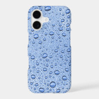 Blue water droplets