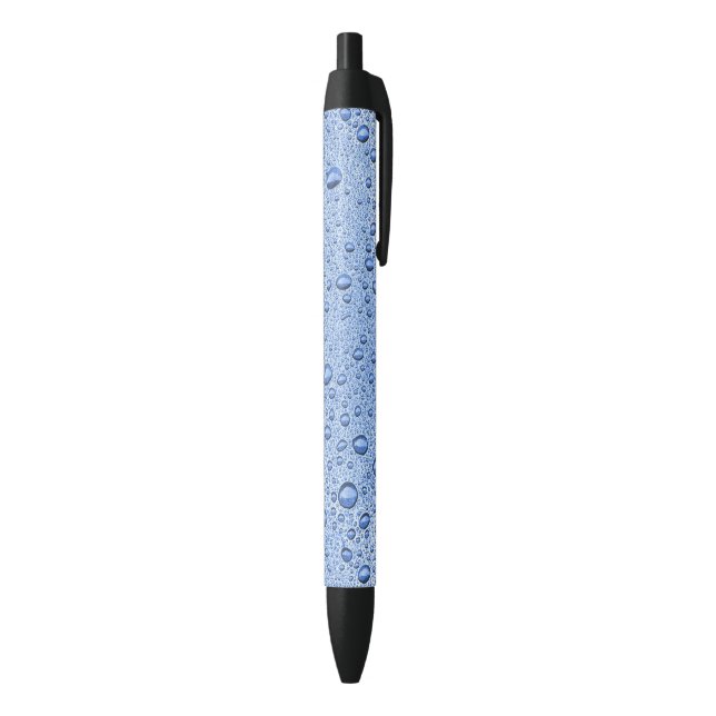 Blue water droplets black ink pen (Bottom (Vertical))