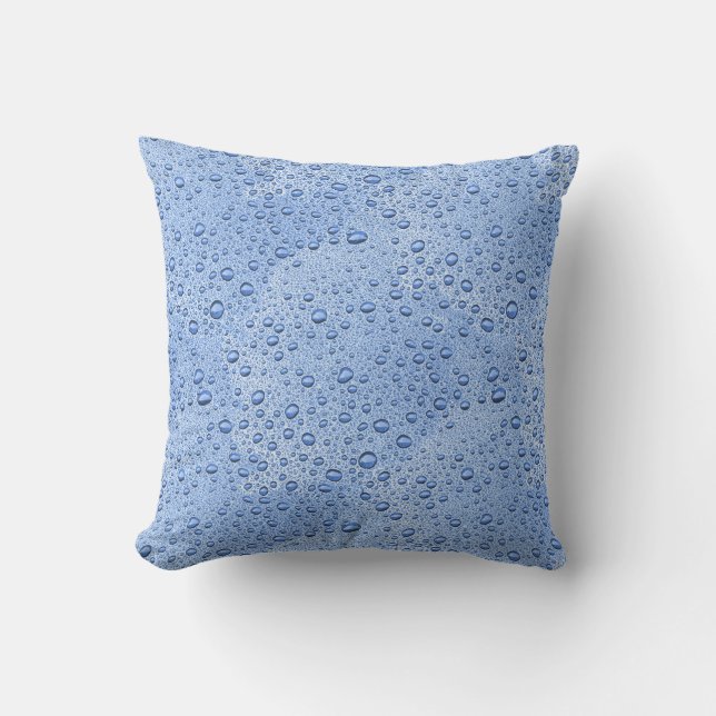 Blue water droplets cushion (Front)