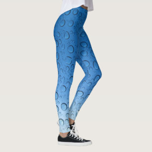 Blue Water Droplets Leggings