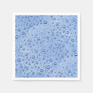 Blue water droplets napkin