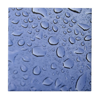 Blue Water Droplets Tile
