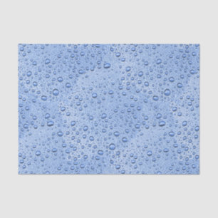 Blue water droplets tissue paper