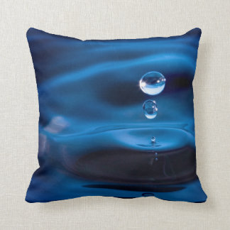 Blue Water Drops Cushion