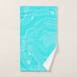 Blue Water Drops Summer Swim Pool Birthday Party Bath Towel Set