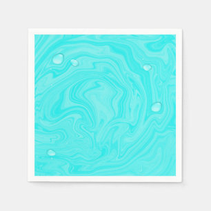 Blue Water Drops Summer Swim Pool Birthday Party Napkin
