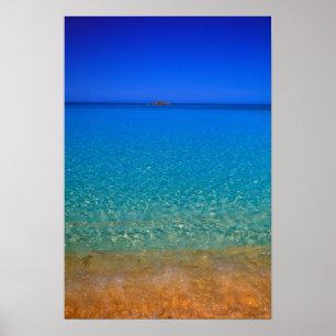 Blue water, Exuma Islands, Bahamas. Poster