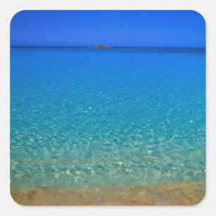 Blue water, Exuma Islands, Bahamas. Square Sticker