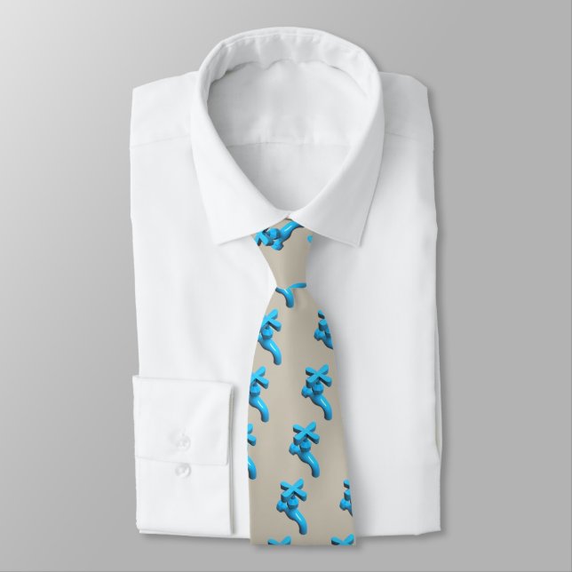 Blue Water Faucet Tie (Tied)