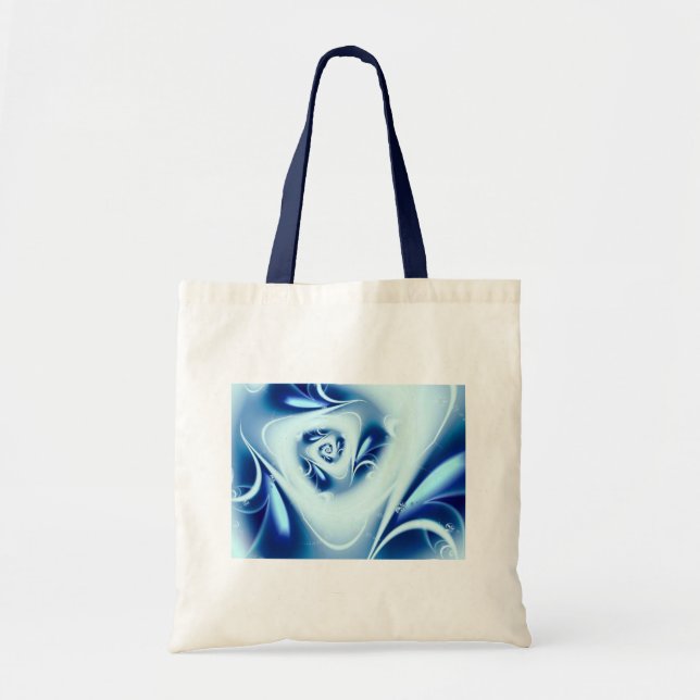 Blue Water Fine Fractal Art Tote Bag (Front)