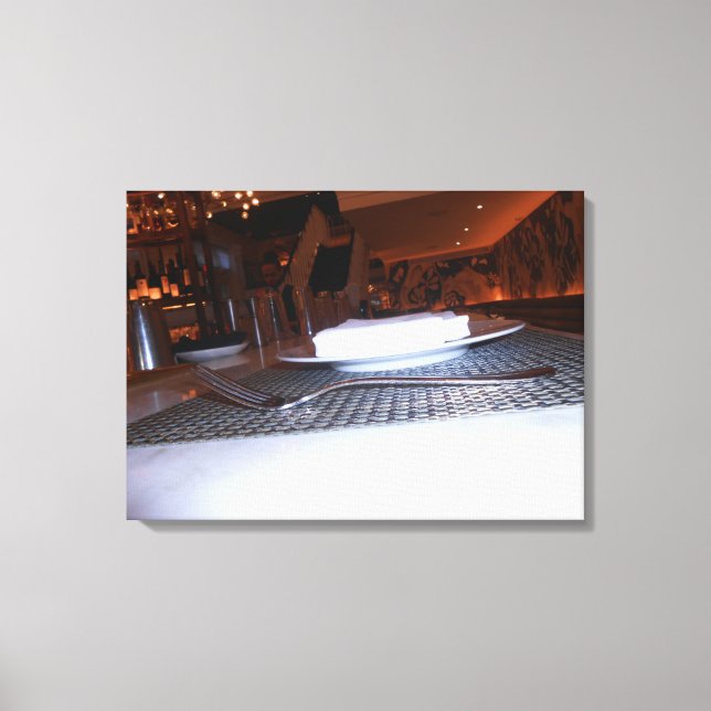 Blue Water Grill Canvas Print (Front)