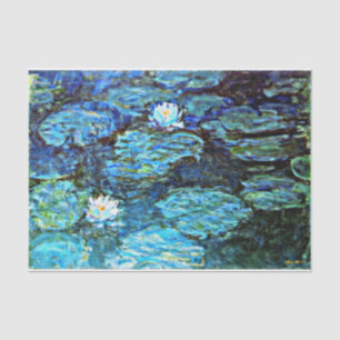 Blue Water-Lilies, fine art, Tissue Paper