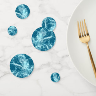 Blue Water Marble Confetti