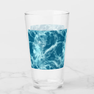 Blue Water Marble Glass