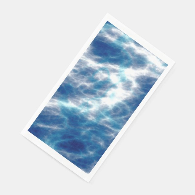 Blue Water Marble   Napkin (Corner)