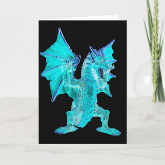 Blue Water Mystical Creature Design, Customizable Card