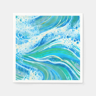 Blue Water Ocean Sea Waves  Napkin