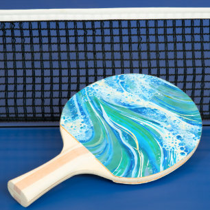 Blue Water Ocean Sea Waves Ping Pong Paddle