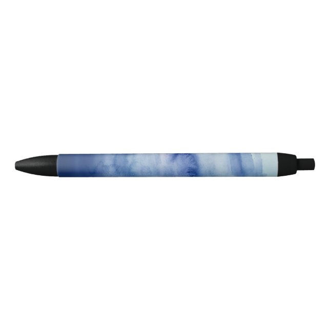 Blue Water Painting Texture Pattern Beach Black Ink Pen (Front)