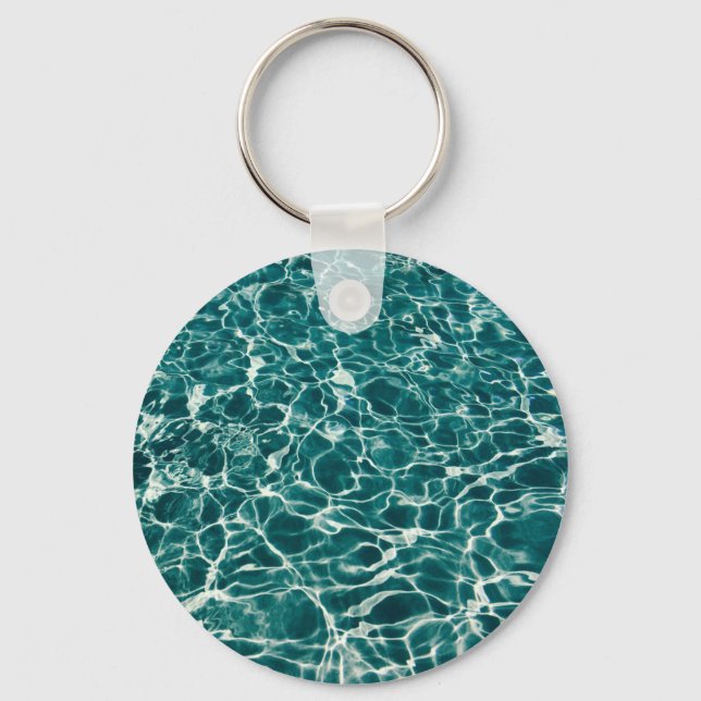 Blue Water Pattern Key Ring (Front)