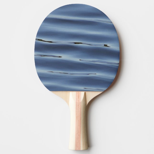 Blue water pattern ping pong paddle (Front)