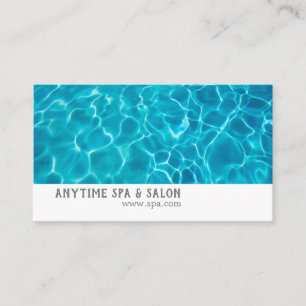 blue water photo design custom business card