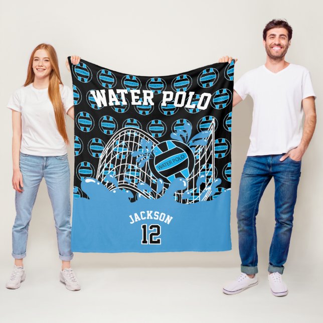 Blue - Water Polo 🤽‍♀️ Sport in  Fleece Blanket (In Situ)