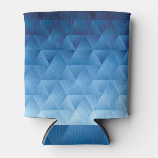 Blue water polygon, gradient background can cooler (Front)