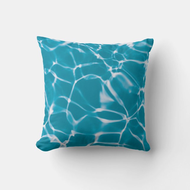 Blue Water Reflection Pattern Cushion (Front)
