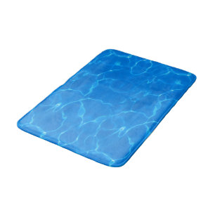 Blue Water Ripples Bathroom Mat