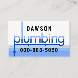 Blue Water Shades Leaking Plumbing Pipeline Business Card