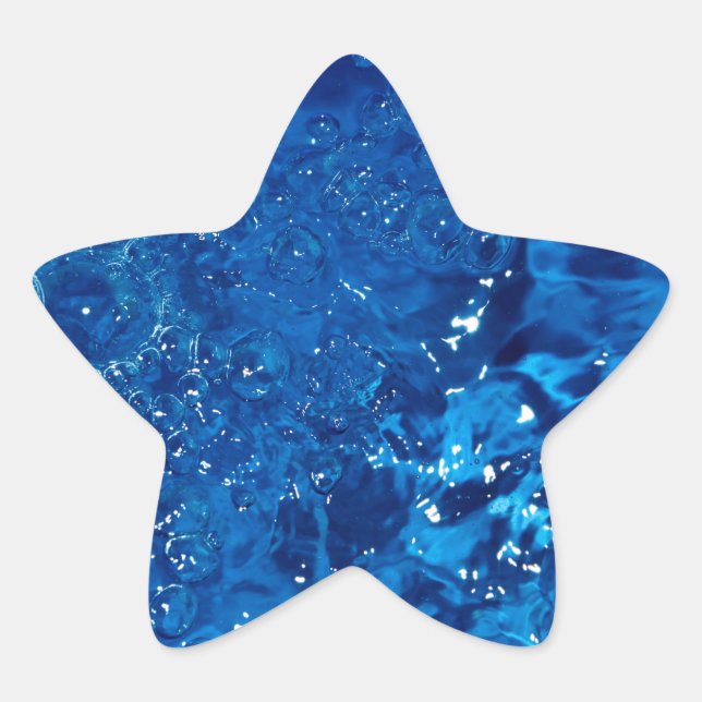 Blue water star sticker (Front)