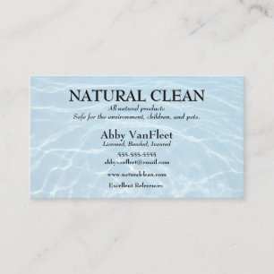 Blue Water Texture Cleaning Service Pool Spa Business Card