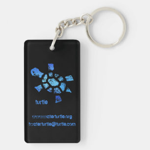 Blue Water Turtle Key Ring