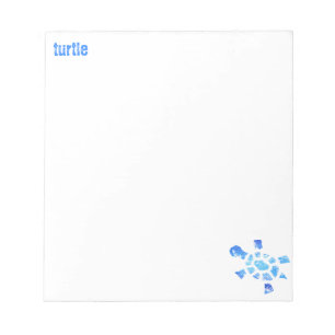 Blue Water Turtle Notepad