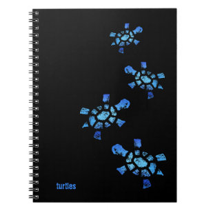 Blue Water Turtles Spiral Notebook