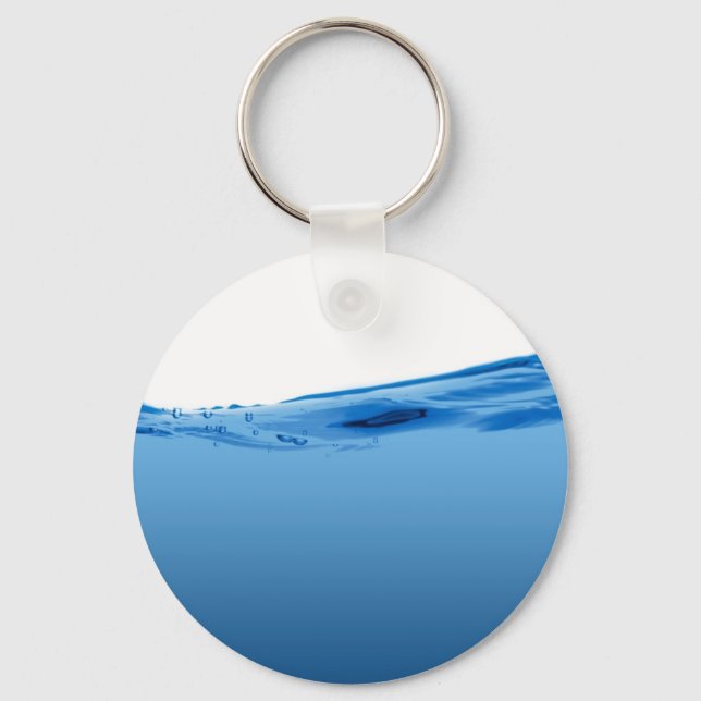 Blue water wave key ring (Front)