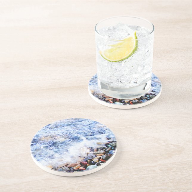Blue water waving coaster (Side)