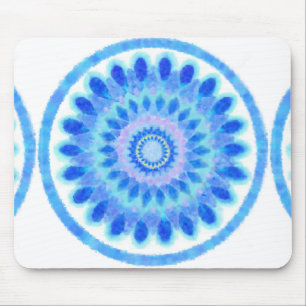 Blue Water Wheel Mouse Pad