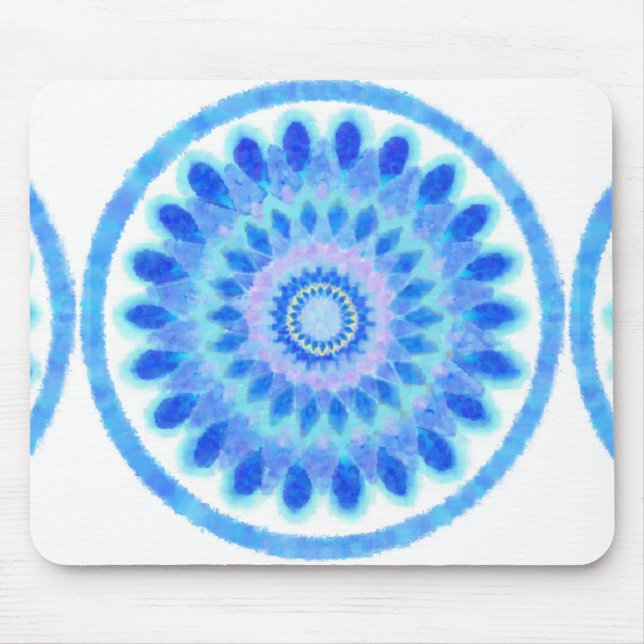 Blue Water Wheel Mouse Pad (Front)