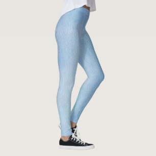 Blue Watercolor Abstract Leggings