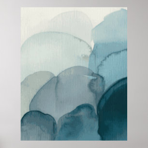 Blue Watercolor Abstract Poster