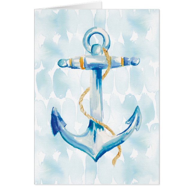 Blue Watercolor Anchor (Front)