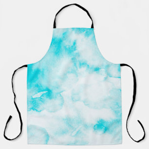Blue watercolor background apron
