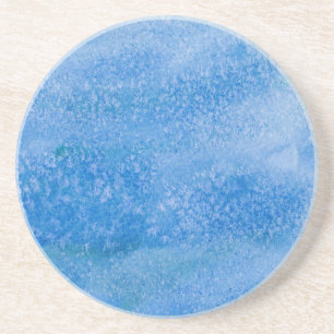Blue Watercolor Background Coaster