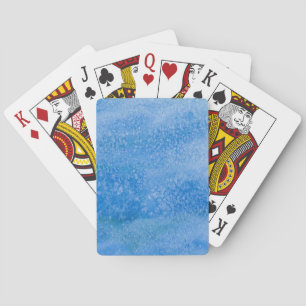 Blue Watercolor Background Playing Cards