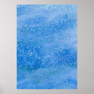 Blue Watercolor Background Poster