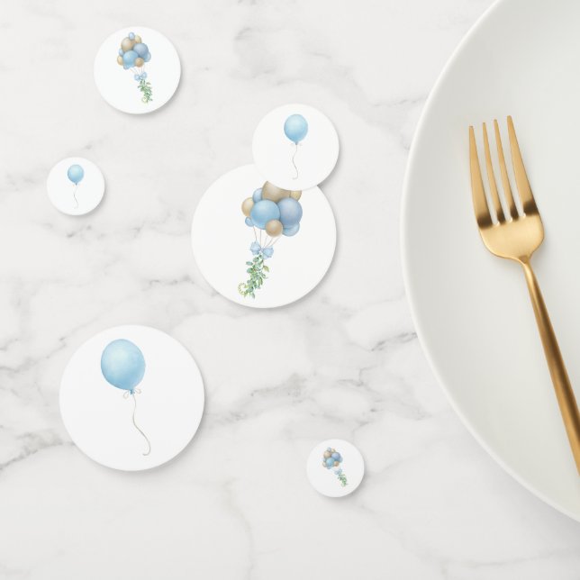 Blue Watercolor Balloons  Confetti (Group)